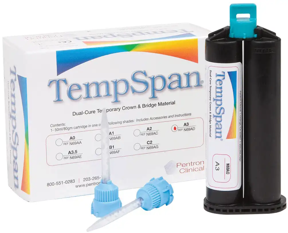 TempSpan C&B Mixing Tips, Blue/Clear, for 50 mL Cartridges, 100/Pk, N69AI