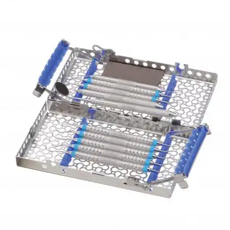 Hu-Friedy IMS Infinity Series Perio Standard Set-Up Kit, 14-Instrument Double-Decker Cassette, Blue, IMNPERIO