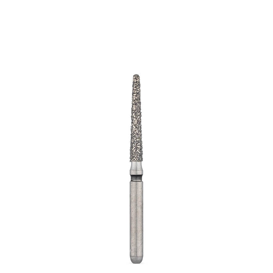 Brasseler 5850.31.016 FG Super Coarse Round-End Taper Diamond Bur, 5 Pack