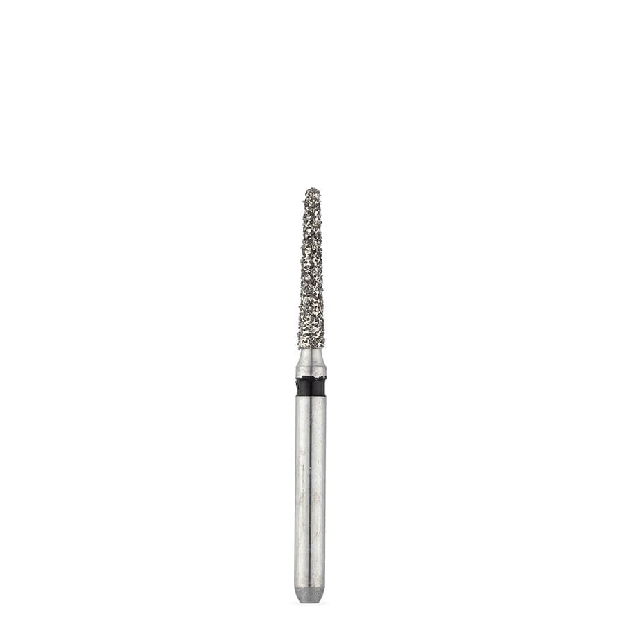 Brasseler USA 5856.31.014 FG Super Coarse Round-End Taper Diamond Bur, Size 014, 5-Pack