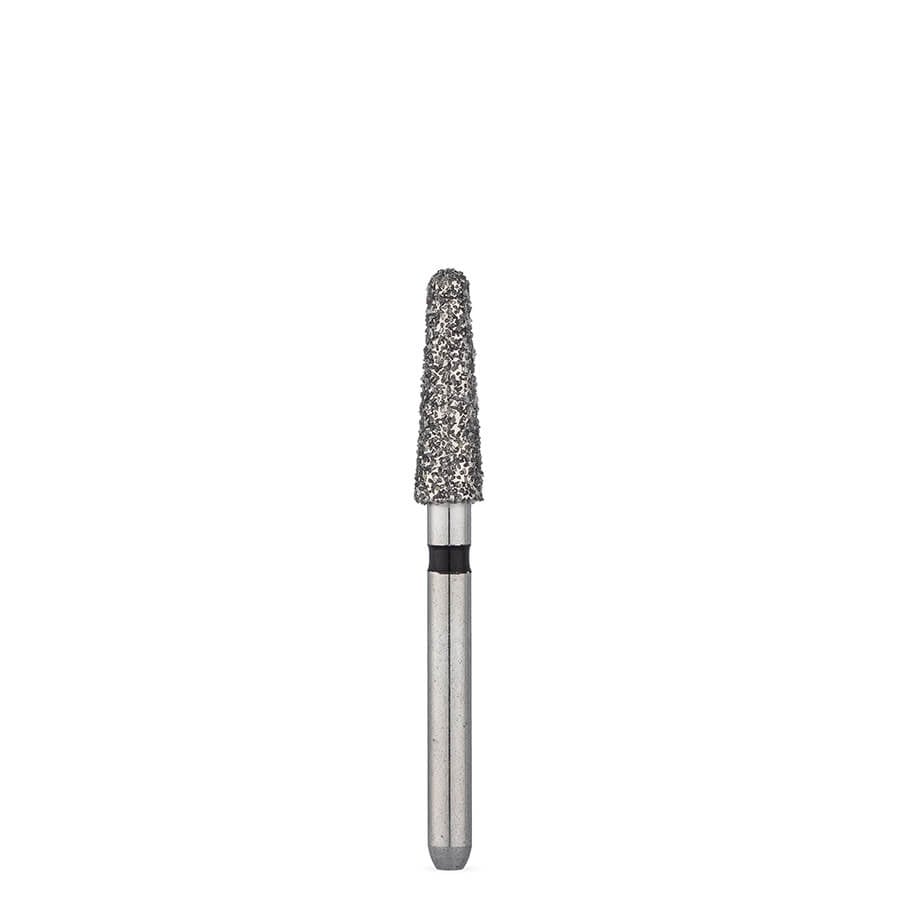 Brasseler USA 5856.31.025 FG Super Coarse Round-End Taper Diamond Bur, 5 Pack