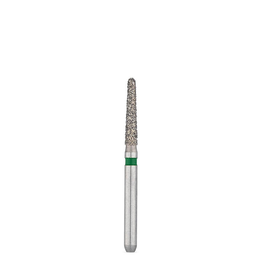 Brasseler 6856.31.016 FG Coarse Round-End Taper Diamond Bur, 5 Pack