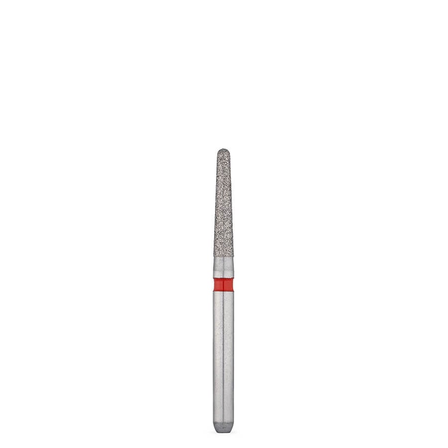 Brasseler 8856.31.016 FG Fine Round-End Taper Diamond Bur, 5 Pack