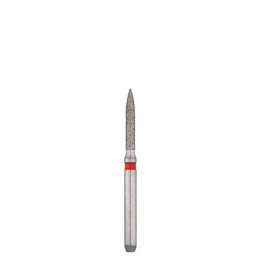 Brasseler USA 8862.31.012 FG Fine Flame Diamond Bur, 5 Pack