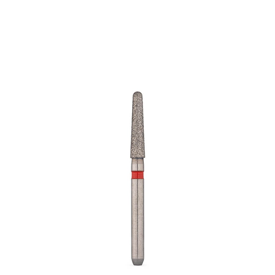 Brasseler 8856.31.018 FG Fine Round-End Taper Diamond Bur, 5 Pack