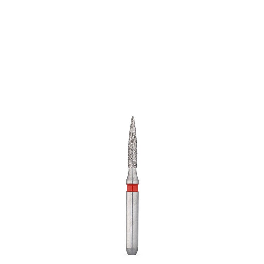 Brasseler 38011M.32.052 FG Mini Fine Flame Diamond Bur, 25 Pack