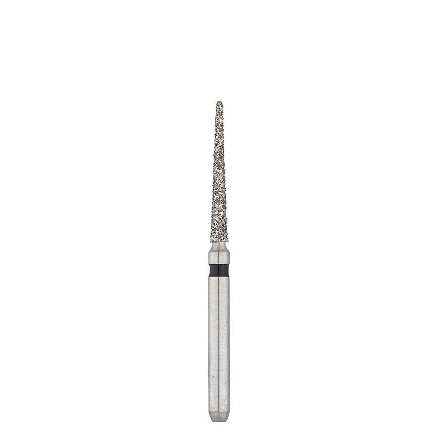 Brasseler USA 5850.31.012 FG Super Coarse Round-End Taper Diamond Bur, 5 Pack
