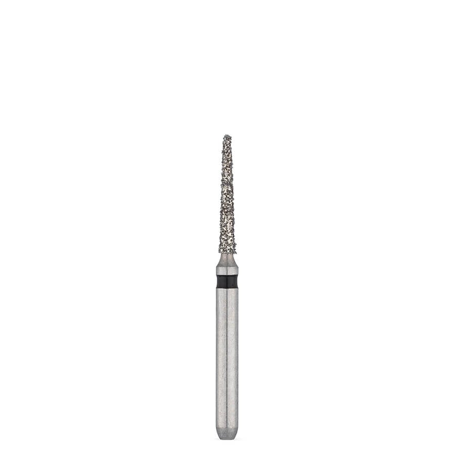Brasseler USA 5856.31.012 FG Super Coarse Round-End Taper Diamond Bur, Size 012 (5 Pack)