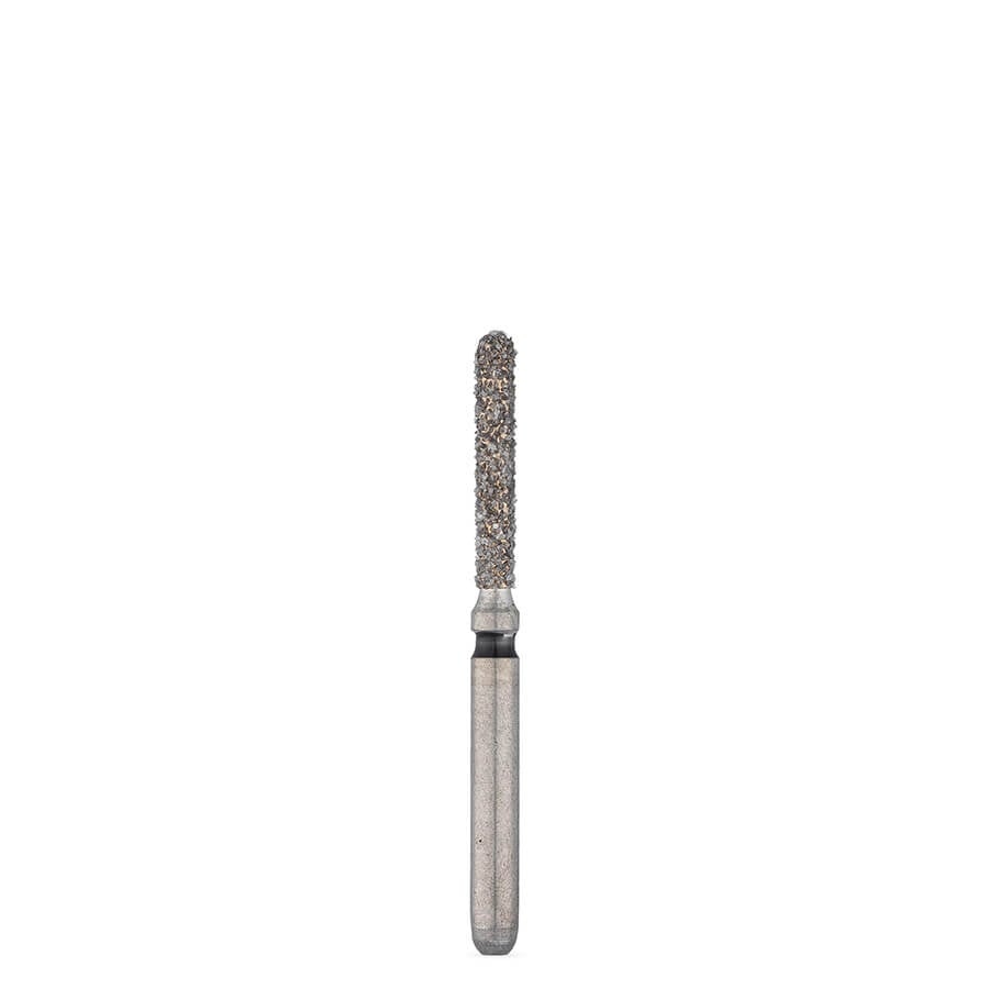 Brasseler KS2 FG Super Coarse Round-End Cylinder Diamond Bur, 014, 5-Pack (35005.31.053)