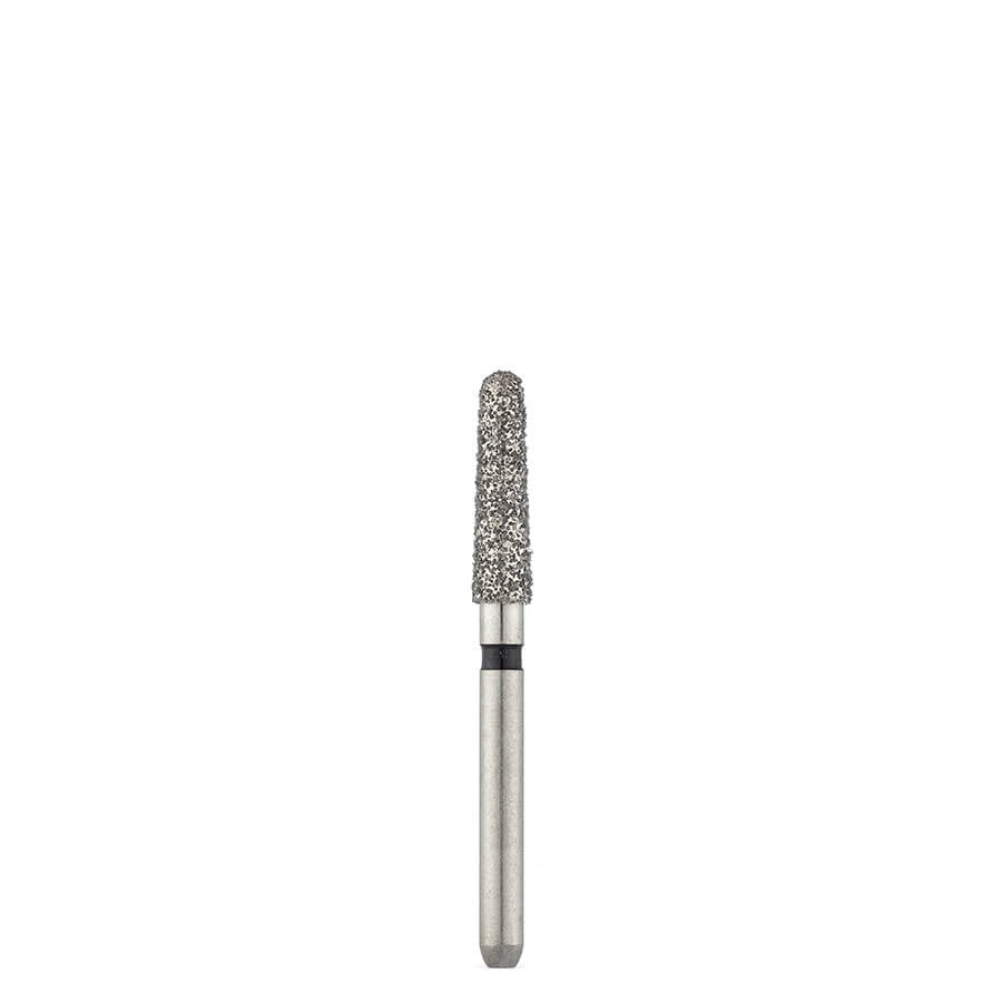 Brasseler USA 5856.31.021 FG Super Coarse Round-End Taper Diamond Bur, 5 Pack