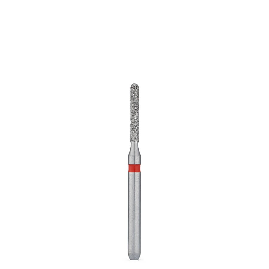 Brasseler KS0F FG Fine Round-End Cylinder Diamond Bur, Friction Grip, 5/Pack, 38005.31.077