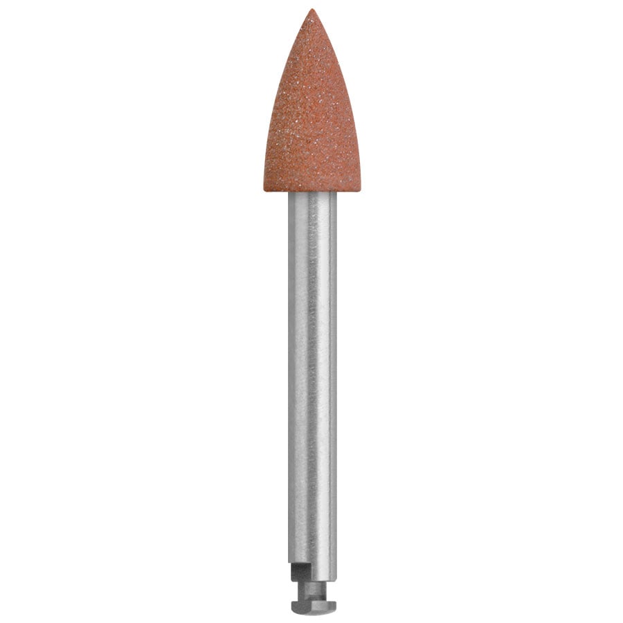 Brasseler MetaPro Mini Brown Point Silicone Metal Polisher, Coarse, Size 030, 10/Pack, 203.21.030