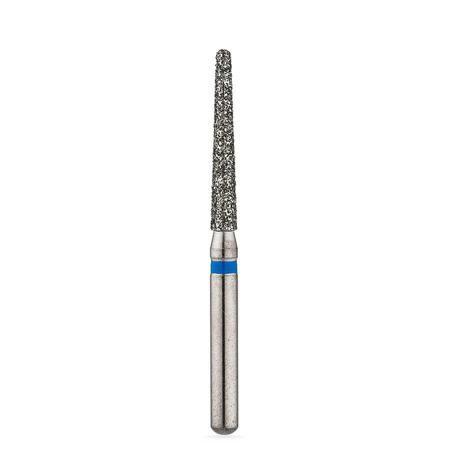Brasseler USA BrioPrep FG Round-End Taper Diamond Bur, Medium Grit, Sterile, Size 014, 25/Bx, BRIO850.31.014