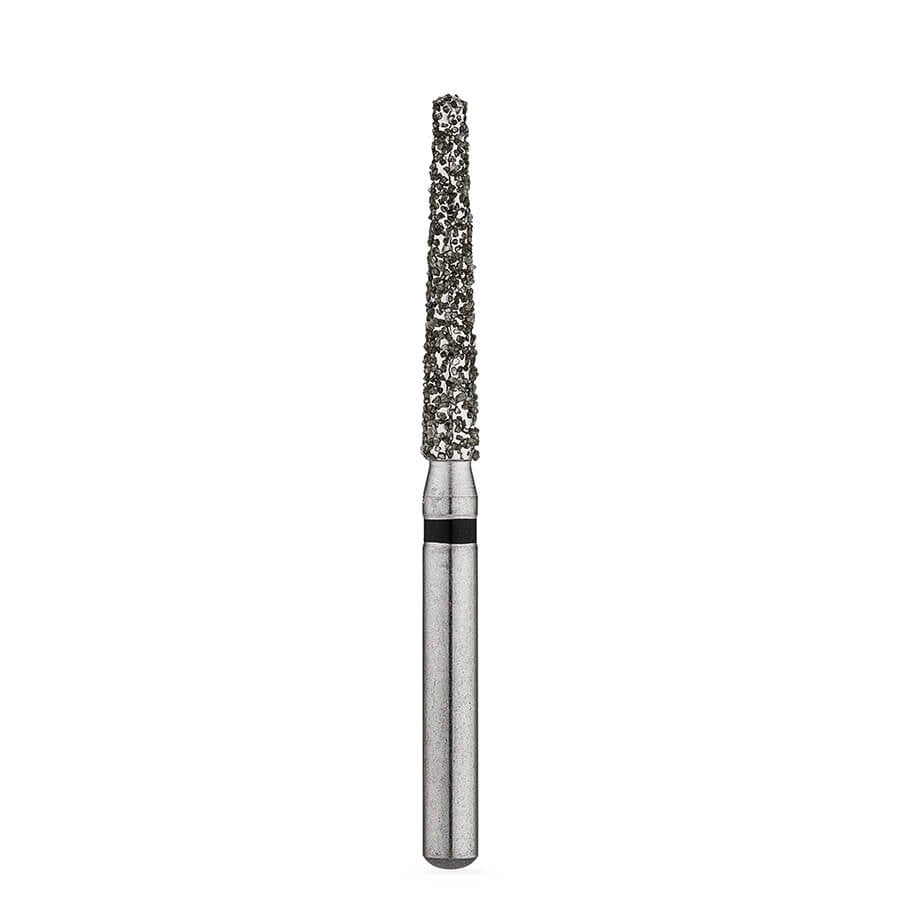 Brasseler USA BrioPrep Super Coarse Round-End Taper Diamond Bur, FG, Sterile, Size 014, 25/Pack, BRIO5850.31.014