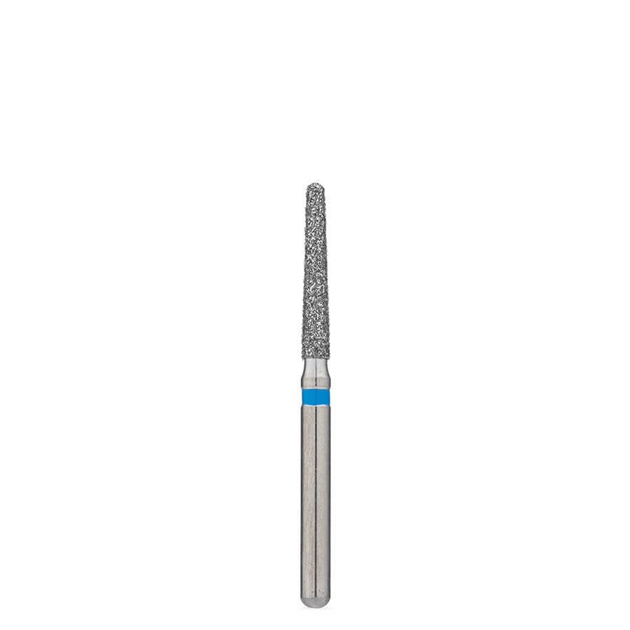 Brasseler BrioPrep FG Round-End Taper Diamond Bur, Medium Grit, Size 016, Sterile, 25/Pack, BRIO856L.31.016