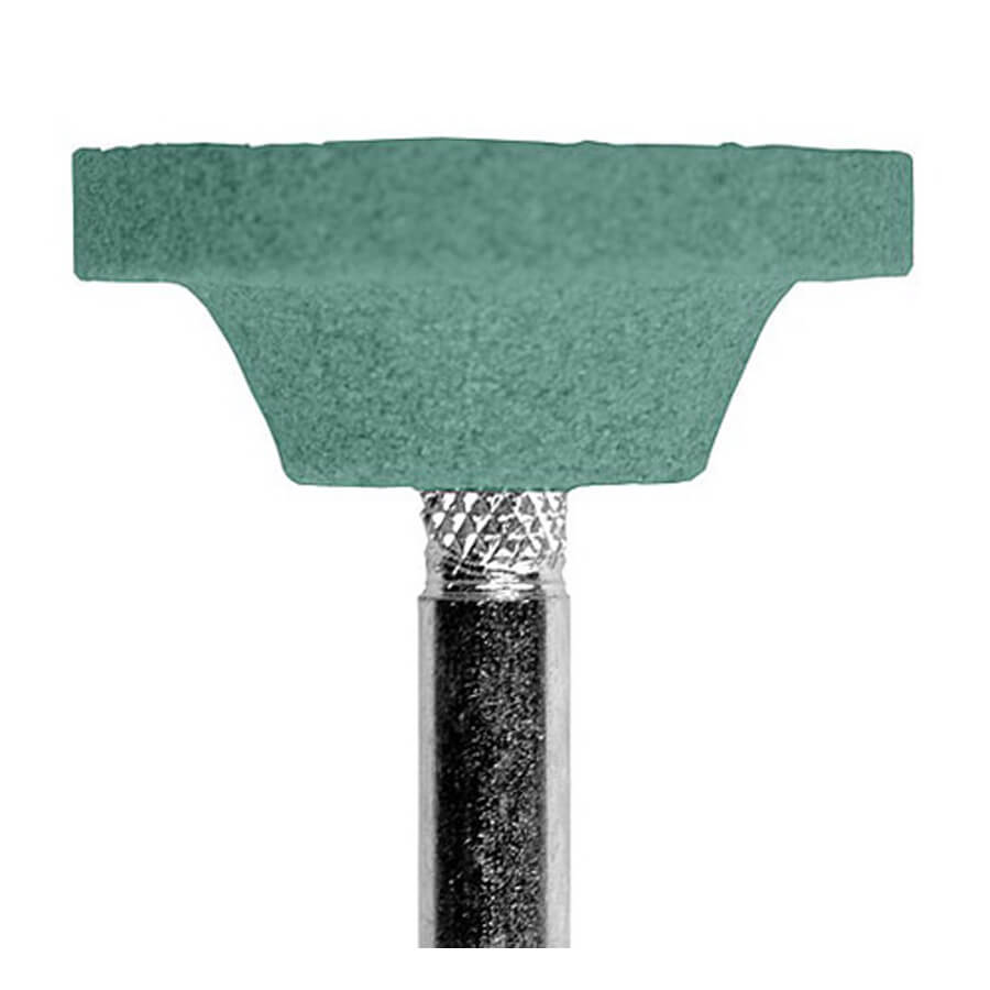 Brasseler 703.11.120 Green Wheel Abrasive Stone, 1.5 cm Cutting Length, 25/Pack