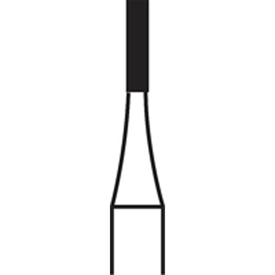 Brasseler 557C Flat-End Cross-Cut Fissure Carbide Bur, Friction Grip, Size 010, C-Series, 5-Pack (H31C.36.010)