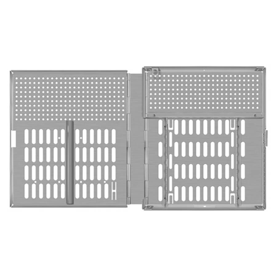 Brasseler HINSTC10 10-Count Stainless Steel Instrument Cassette, 8 in x 9 in x 1 1/4 in, Autoclavable, Each