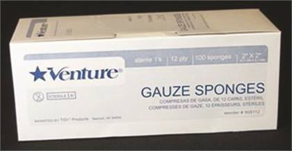 Tidi Products Sterile Gauze Sponges, 4" x 4", 12-Ply, 1200 Count