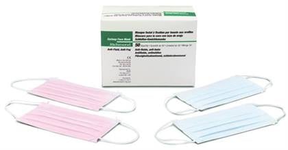 Sion Brands Anti-Fluid Anti-Fog Lavender Earloop Masks, 50 per Box