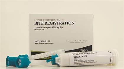 Bite Registration HP Super Fast Set Vinyl Polysiloxane Bite Registration Material, 50ml Cartridge (2), 6.5mm Mixing Tips