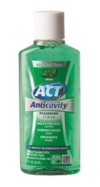ACT Anticavity Fluoride Rinse, Mint, 1 oz, 48/Box, 01KEZKNHS2PY3VWBSY5FRT448W