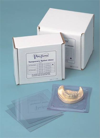 Keystone ProForm Splint Material, .040" (1mm) Thick, Clear, 5" x 5" Sheets, 50/Box, 9614830