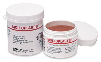 Molloplast-B Soft Reline Material, Heat-Processed Silicone, Regular Size, 45 Gm Jar