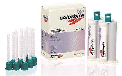 Colorbite Rock Bite Registration Material, 2 x 50 ml Cartridges with 12 Tips