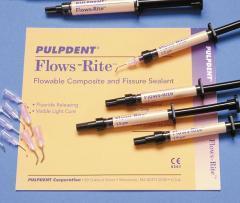 Pulpdent Flows-Rite Multi-Purpose Flowable Composite & Veneer Cement, Assortment Shades A1, A2, A3, A3.5, 4 x 1.5 g Syringes with 20 Applicator Tips