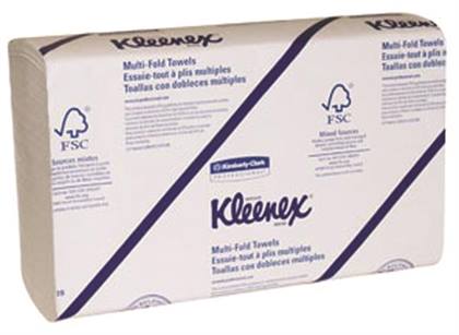 Kleenex Multifold Paper Towels, White, 9.2" x 9.4", 150 Sheets/Pack, 16 Packs/Case (2400 Total), Kimberly-Clark Professional 1890