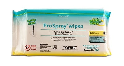 Microcare ProSpray Wipes, 9" x 10", Soft Pack, 72 Wipes per Pack