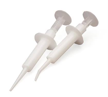 Quala Disposable Impression Syringe, Seamless Plastic with Flexible Tip, Pack of 50