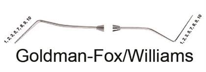 Burkhart Goldman-Fox/Williams Double-Ended Periodontal Probe (Non-Color-Coded)