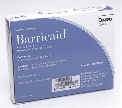 Barricaid VLC Periodontal Surgical Dressing Syringe, 4 g, 4/Pack, 639052