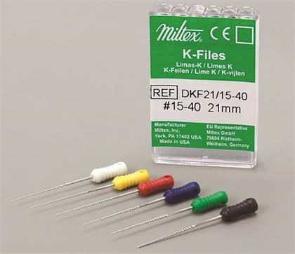 Miltex-Integra K-Files, Size 60, 21mm, Pack of 6