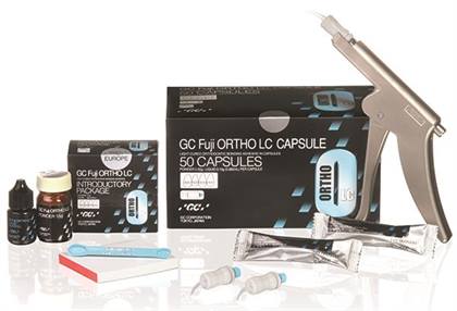 GC Fuji Ortho LC Light-Cure Resin-Reinforced Glass Ionomer Orthodontic Cement, Capsule Starter Kit, 50 Capsules, 439451