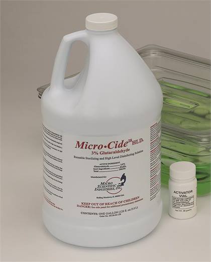 Micro-Cide 28 High-Level Disinfectant Glutaraldehyde Solution, 1 Gallon, 4/Case