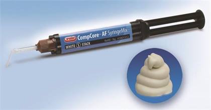 CompCore AF SyringeMix Stack - White Introductory Kit, Dual-Cure Automix Composite Core Build-Up Material, 2 x 9 g Syringes, #3001512