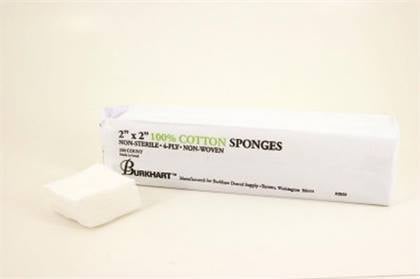 Burkhart 2x2 4-Ply 100% Cotton Non-Woven Sponges (5M)