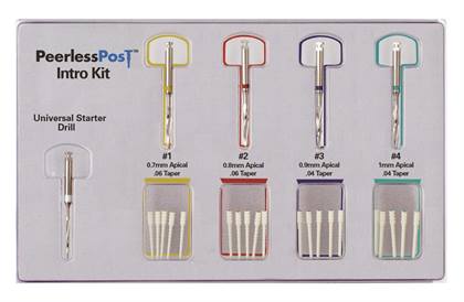 Kerr Peerless Post Refill, Size #2, 0.8 mm Apical, 0.06 Taper, Package of 10