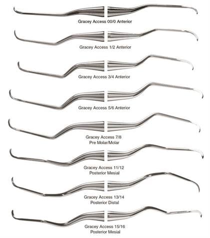 American Eagle Gracey Access 1-2 (3/8) Curette, Purple, 3mm Longer Terminal Shank