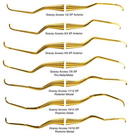 American Eagle Instruments Gracey +3 Access 3-4 XP Stainless Steel Curette, 3mm Longer Terminal Shank