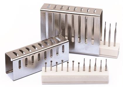 Hu-Friedy IMS 1/2 Bur Cushion with Short Lid, 6 Holes, Silver, Autoclavable, IMS-1372SH