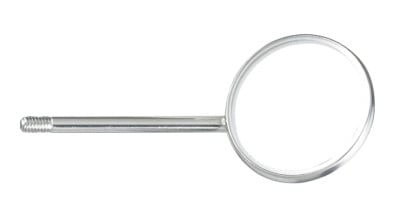 Miltex Size 4 Screw-in Simple Stem Plane Surface Metal Mouth Mirror, Box of 12