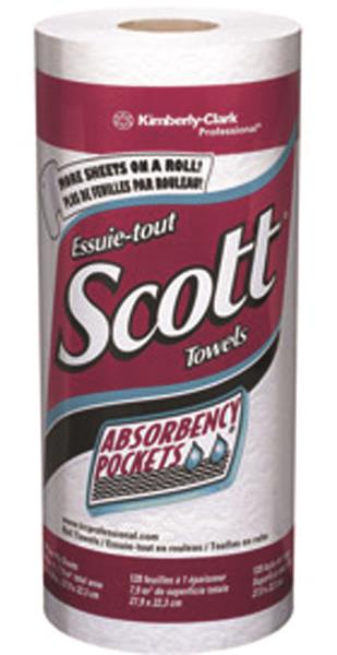 Scott Roll Towels, Perforated, 8.78 in x 11 in, 20 Rolls/Case