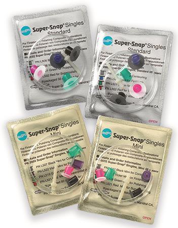 Shofu Super-Snap Singles Mini Finishing & Polishing Disks, 8 mm, Assorted Grit, 48/Pkg, 0503