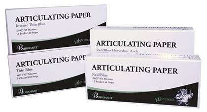 Burkhart Articulating Paper, Red/Blue Horseshoe, 72 Sheets, 0.0025" (63 Microns)