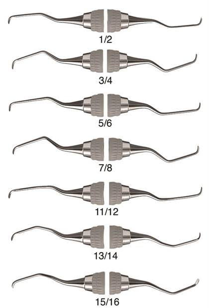 Hu-Friedy -3/4 Mini Five Rigid #4 Round Dental Instrument