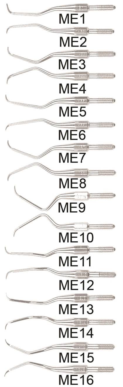 DenMat Gracey Curette ME6S, Extended Mini, Stainless Steel, Contra-Angled Tip